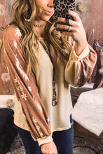 Load image into Gallery viewer, Western Print Patch Long Sleeve Top