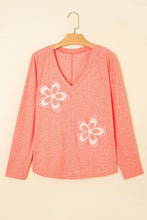 Load image into Gallery viewer, Floral Patchwork V Neck Long Sleeve