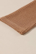 Load image into Gallery viewer, Chestnut Long Waffle Knit Cardigan with Pockets