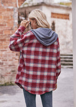 Load image into Gallery viewer, Women's Flannel Checked Jacket Hooded Casual Shirt
