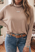 Load image into Gallery viewer, Solid Mock Neck Long Sleeve Casual Shift Pullover
