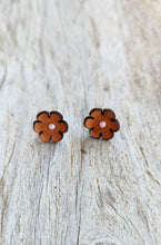 Load image into Gallery viewer, Cactus Flower Genuine Leather Earrings
