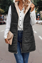 Load image into Gallery viewer, Reversible Hooded Quilted Midi Vest
