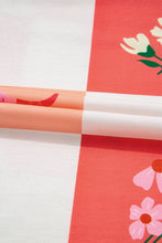 Load image into Gallery viewer, Orange Western Fashion Checker Print Crewneck T Shirt
