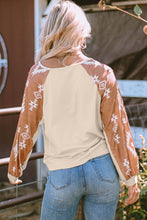 Load image into Gallery viewer, Western Print Patch Long Sleeve Top
