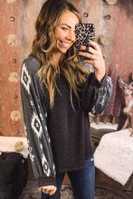 Load image into Gallery viewer, Western Print Patch Long Sleeve Top
