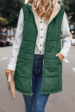 Load image into Gallery viewer, Reversible Hooded Quilted Midi Vest
